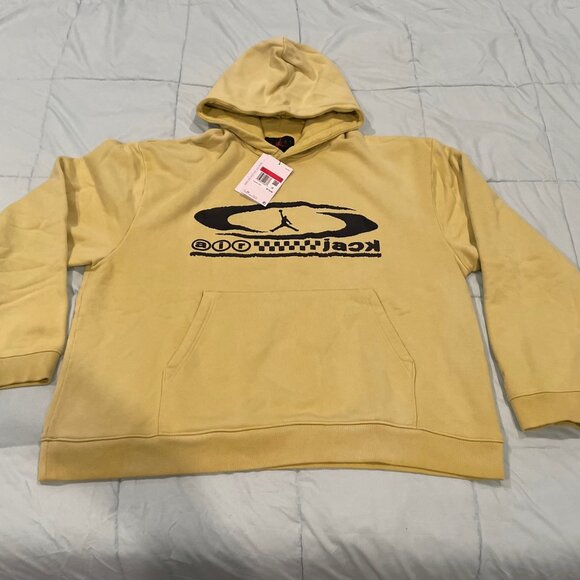 NWT Mens Hoodie Nike Cactus Jack Jordan Large $175 FQ7821-308 Deal Sweatshirt - Picture 2 of 11